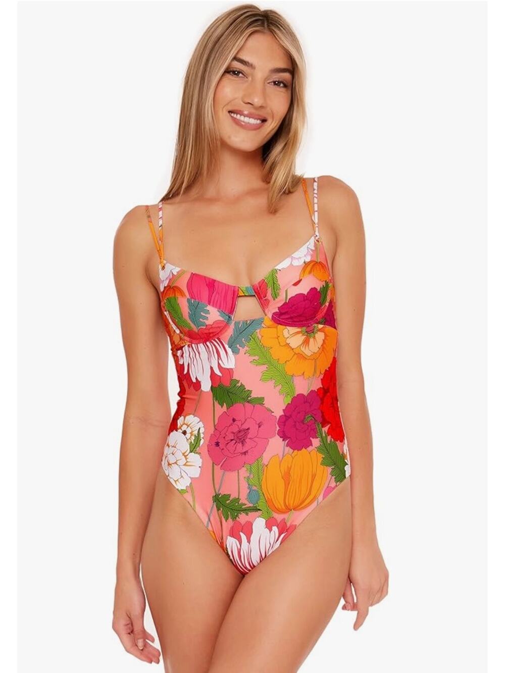 Trina Turk NEW Women’s Sunny Bloom Standard Underwire One Piece Swimsuit size 12